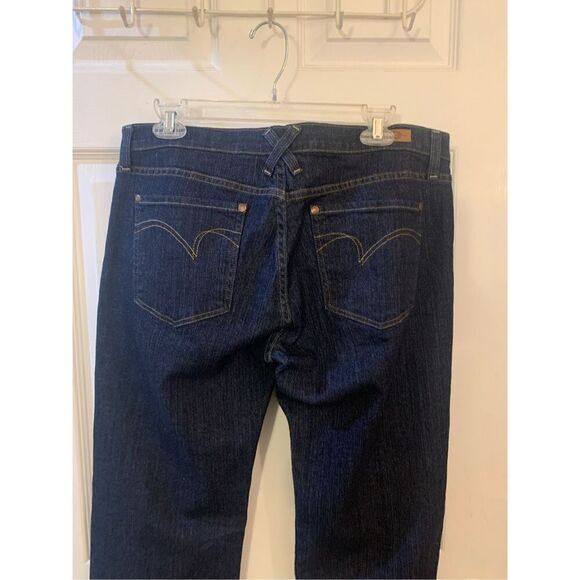 DKNY JEANS LUDLOW DARK WASH JEANS STRAIGHT MID RISE SZ 12 R - Picture 5 of 14